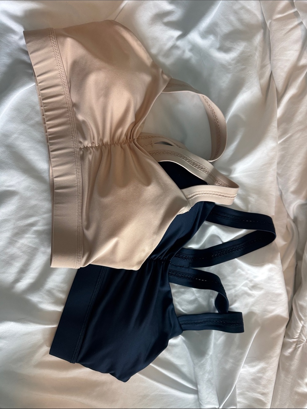 NWOT Everyday Seamless Bralette Duo in Nude and Navy
